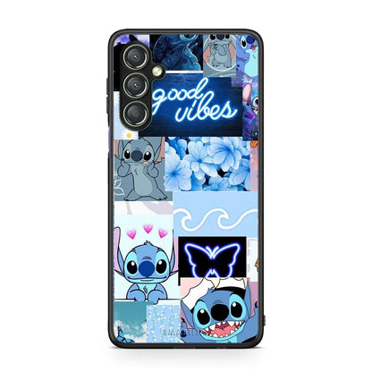 Θήκη Samsung Galaxy A24 4G Collage Good Vibes από τη Smartfits με σχέδιο στο πίσω μέρος και μαύρο περίβλημα | Samsung Galaxy A24 4G Collage Good Vibes Case with Colorful Back and Black Bezels