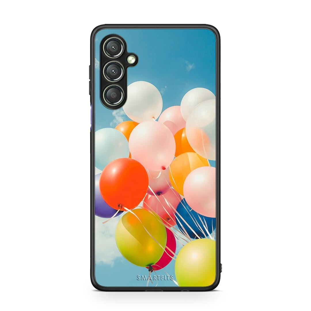 Θήκη Samsung Galaxy A24 4G Colorful Balloons από τη Smartfits με σχέδιο στο πίσω μέρος και μαύρο περίβλημα | Samsung Galaxy A24 4G Colorful Balloons Case with Colorful Back and Black Bezels