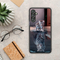 Thumbnail for Θήκη Samsung Galaxy A24 4G Cute Tiger από τη Smartfits με σχέδιο στο πίσω μέρος και μαύρο περίβλημα | Samsung Galaxy A24 4G Cute Tiger Case with Colorful Back and Black Bezels