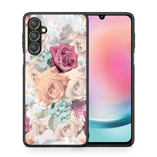 Θήκη Samsung Galaxy A24 4G Floral Bouquet από τη Smartfits με σχέδιο στο πίσω μέρος και μαύρο περίβλημα | Samsung Galaxy A24 4G Floral Bouquet Case with Colorful Back and Black Bezels