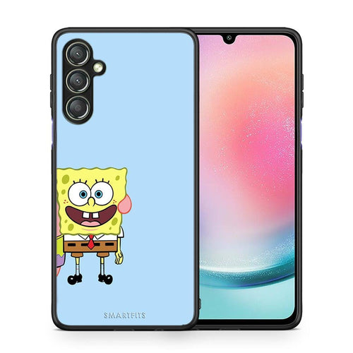 Θήκη Samsung Galaxy A24 4G Friends Bob από τη Smartfits με σχέδιο στο πίσω μέρος και μαύρο περίβλημα | Samsung Galaxy A24 4G Friends Bob Case with Colorful Back and Black Bezels