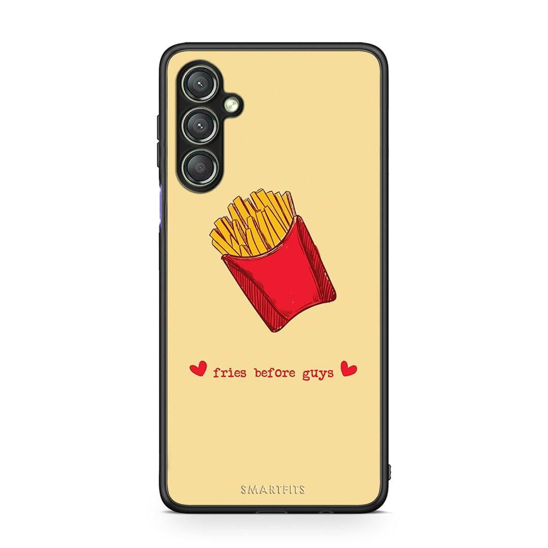 Θήκη Samsung Galaxy A24 4G Fries Before Guys από τη Smartfits με σχέδιο στο πίσω μέρος και μαύρο περίβλημα | Samsung Galaxy A24 4G Fries Before Guys Case with Colorful Back and Black Bezels