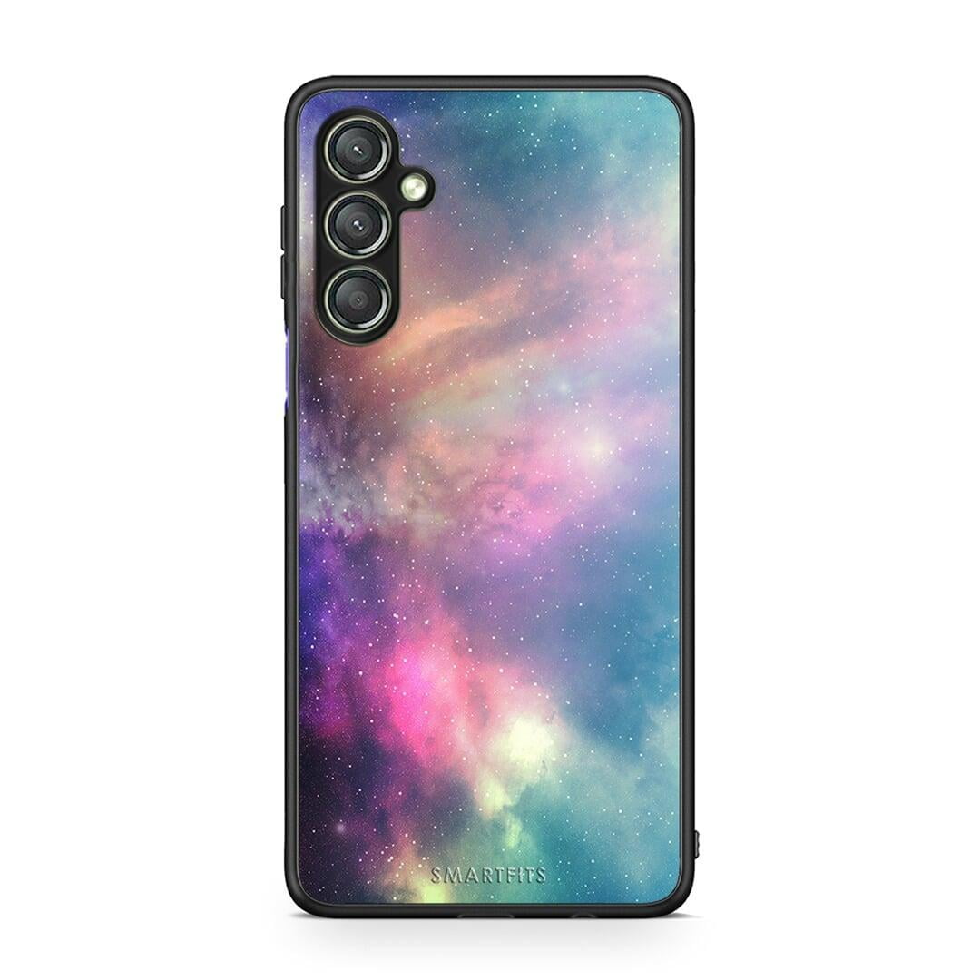 Θήκη Samsung Galaxy A24 4G Galactic Rainbow από τη Smartfits με σχέδιο στο πίσω μέρος και μαύρο περίβλημα | Samsung Galaxy A24 4G Galactic Rainbow Case with Colorful Back and Black Bezels