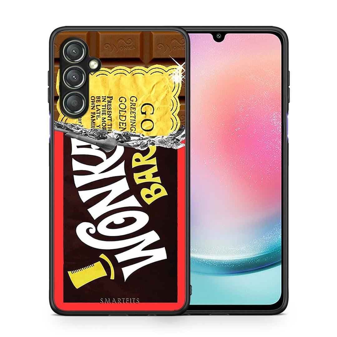 Θήκη Samsung Galaxy A24 4G Golden Ticket από τη Smartfits με σχέδιο στο πίσω μέρος και μαύρο περίβλημα | Samsung Galaxy A24 4G Golden Ticket Case with Colorful Back and Black Bezels