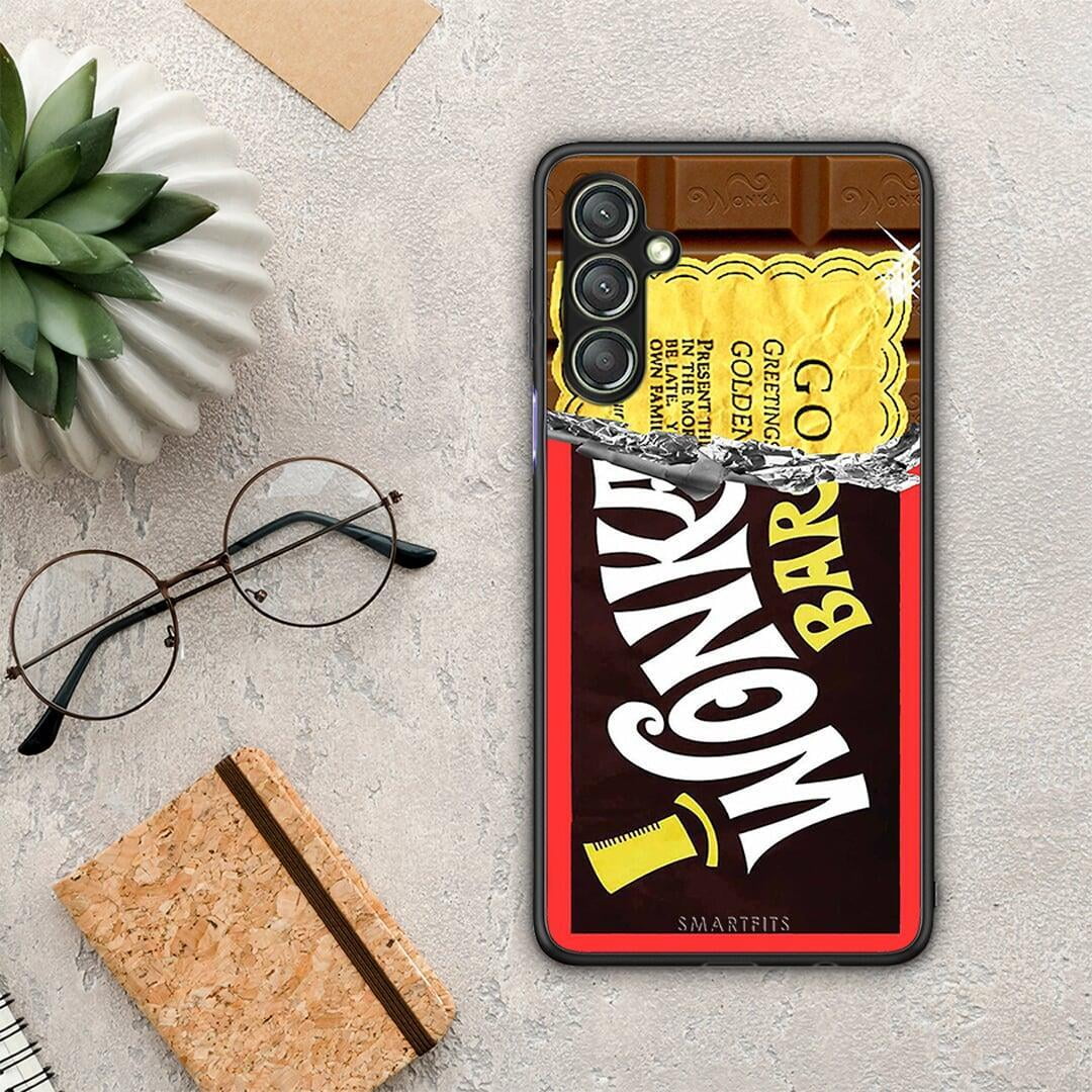 Θήκη Samsung Galaxy A24 4G Golden Ticket από τη Smartfits με σχέδιο στο πίσω μέρος και μαύρο περίβλημα | Samsung Galaxy A24 4G Golden Ticket Case with Colorful Back and Black Bezels