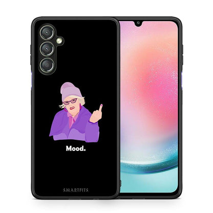 Θήκη Samsung Galaxy A24 4G Grandma Mood Black από τη Smartfits με σχέδιο στο πίσω μέρος και μαύρο περίβλημα | Samsung Galaxy A24 4G Grandma Mood Black Case with Colorful Back and Black Bezels