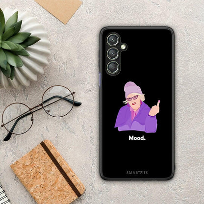 Θήκη Samsung Galaxy A24 4G Grandma Mood Black από τη Smartfits με σχέδιο στο πίσω μέρος και μαύρο περίβλημα | Samsung Galaxy A24 4G Grandma Mood Black Case with Colorful Back and Black Bezels