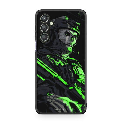 Θήκη Samsung Galaxy A24 4G Green Soldier από τη Smartfits με σχέδιο στο πίσω μέρος και μαύρο περίβλημα | Samsung Galaxy A24 4G Green Soldier Case with Colorful Back and Black Bezels