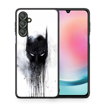 Θήκη Samsung Galaxy A24 4G Hero Paint Bat από τη Smartfits με σχέδιο στο πίσω μέρος και μαύρο περίβλημα | Samsung Galaxy A24 4G Hero Paint Bat Case with Colorful Back and Black Bezels