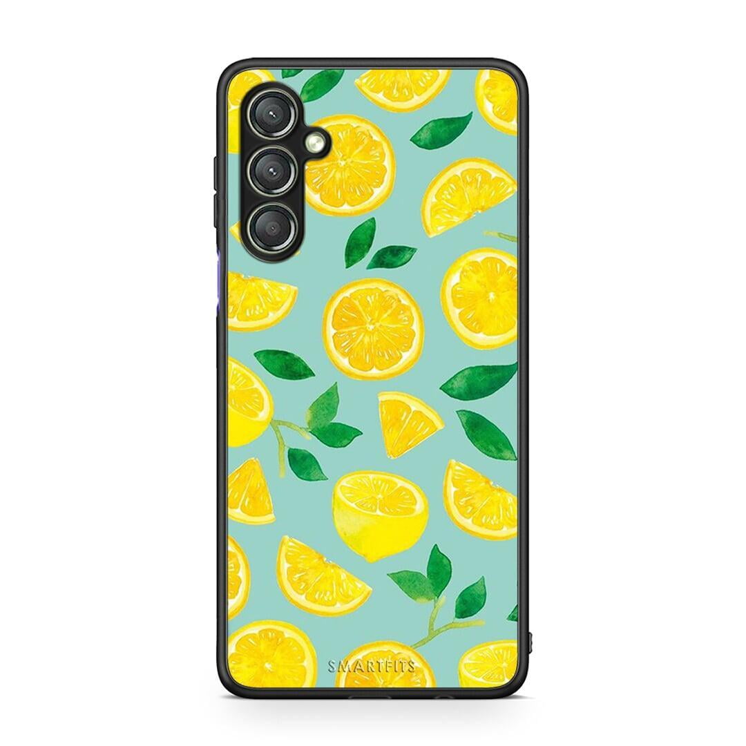 Θήκη Samsung Galaxy A24 4G Lemons από τη Smartfits με σχέδιο στο πίσω μέρος και μαύρο περίβλημα | Samsung Galaxy A24 4G Lemons Case with Colorful Back and Black Bezels