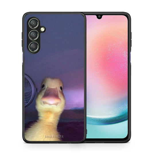 Θήκη Samsung Galaxy A24 4G Meme Duck από τη Smartfits με σχέδιο στο πίσω μέρος και μαύρο περίβλημα | Samsung Galaxy A24 4G Meme Duck Case with Colorful Back and Black Bezels