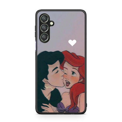 Θήκη Samsung Galaxy A24 4G Mermaid Couple από τη Smartfits με σχέδιο στο πίσω μέρος και μαύρο περίβλημα | Samsung Galaxy A24 4G Mermaid Couple Case with Colorful Back and Black Bezels