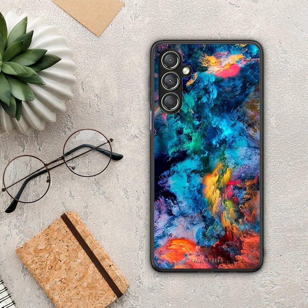 Θήκη Samsung Galaxy A24 4G Paint Crayola από τη Smartfits με σχέδιο στο πίσω μέρος και μαύρο περίβλημα | Samsung Galaxy A24 4G Paint Crayola Case with Colorful Back and Black Bezels