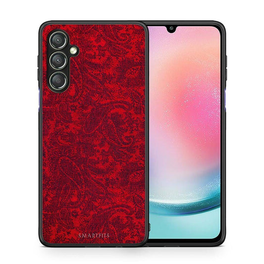 Θήκη Samsung Galaxy A24 4G Paisley Cashmere από τη Smartfits με σχέδιο στο πίσω μέρος και μαύρο περίβλημα | Samsung Galaxy A24 4G Paisley Cashmere Case with Colorful Back and Black Bezels