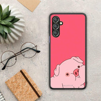 Thumbnail for Θήκη Samsung Galaxy A24 4G Pig Love 1 από τη Smartfits με σχέδιο στο πίσω μέρος και μαύρο περίβλημα | Samsung Galaxy A24 4G Pig Love 1 Case with Colorful Back and Black Bezels