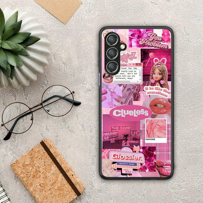 Θήκη Samsung Galaxy A24 4G Pink Love από τη Smartfits με σχέδιο στο πίσω μέρος και μαύρο περίβλημα | Samsung Galaxy A24 4G Pink Love Case with Colorful Back and Black Bezels
