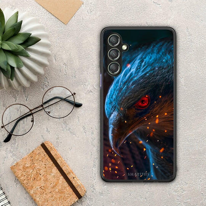 Θήκη Samsung Galaxy A24 4G PopArt Eagle από τη Smartfits με σχέδιο στο πίσω μέρος και μαύρο περίβλημα | Samsung Galaxy A24 4G PopArt Eagle Case with Colorful Back and Black Bezels