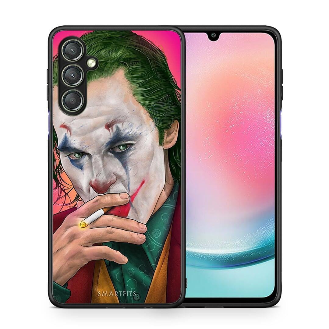 Θήκη Samsung Galaxy A24 4G PopArt JokesOnU από τη Smartfits με σχέδιο στο πίσω μέρος και μαύρο περίβλημα | Samsung Galaxy A24 4G PopArt JokesOnU Case with Colorful Back and Black Bezels
