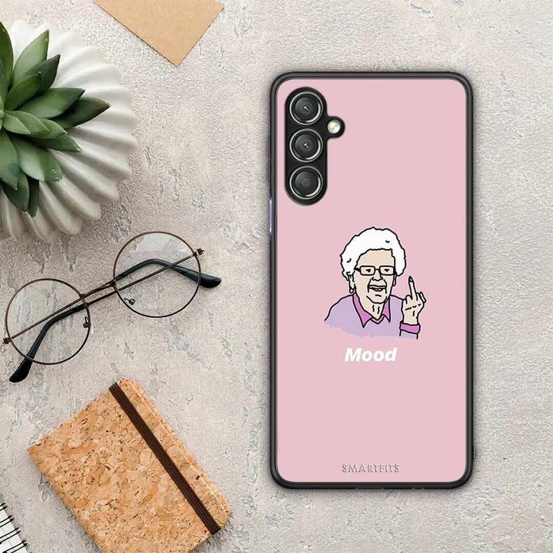 Θήκη Samsung Galaxy A24 4G PopArt Mood από τη Smartfits με σχέδιο στο πίσω μέρος και μαύρο περίβλημα | Samsung Galaxy A24 4G PopArt Mood Case with Colorful Back and Black Bezels