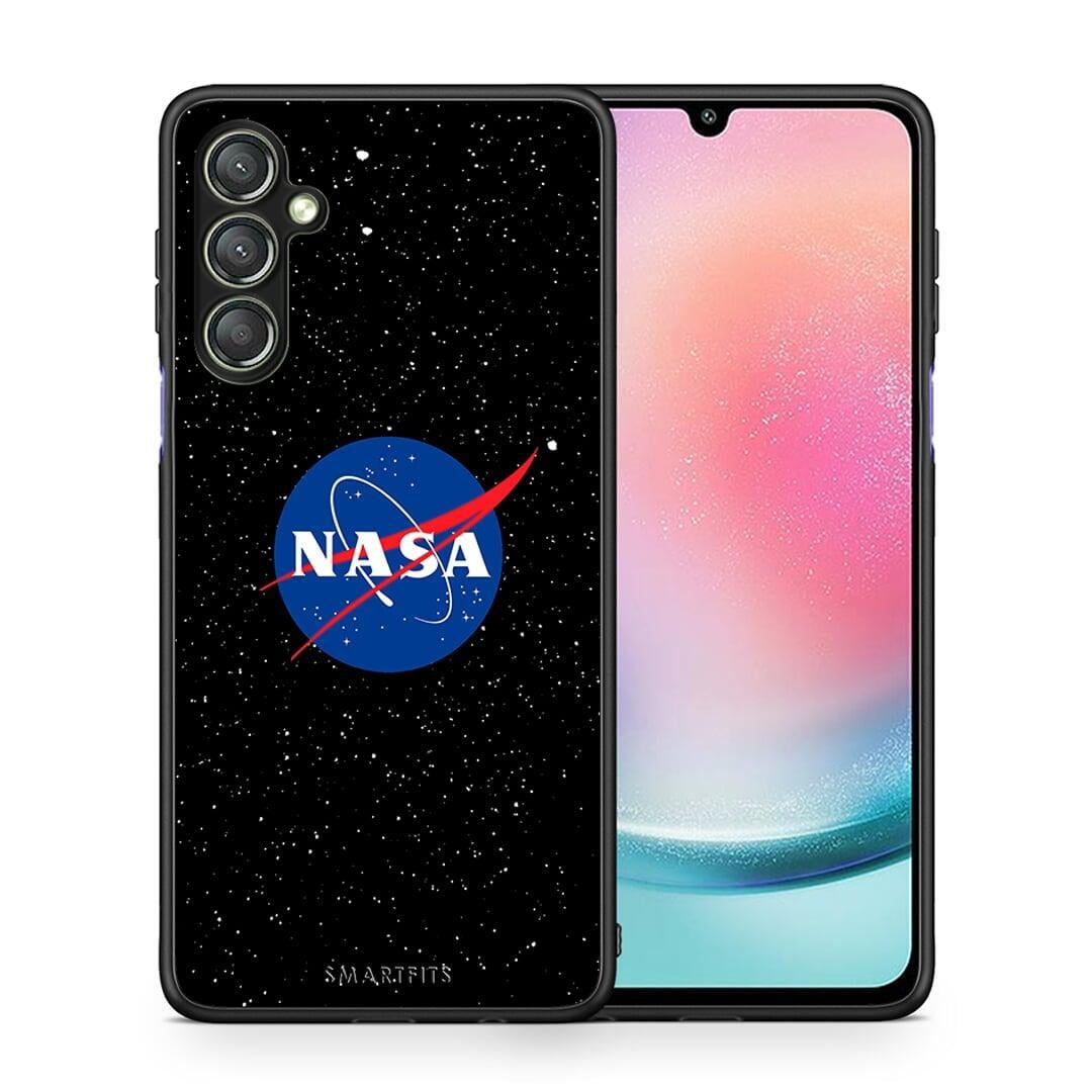 Θήκη Samsung Galaxy A24 4G PopArt NASA από τη Smartfits με σχέδιο στο πίσω μέρος και μαύρο περίβλημα | Samsung Galaxy A24 4G PopArt NASA Case with Colorful Back and Black Bezels