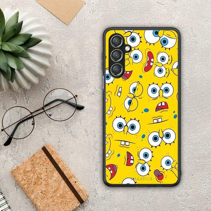 Θήκη Samsung Galaxy A24 4G PopArt Sponge από τη Smartfits με σχέδιο στο πίσω μέρος και μαύρο περίβλημα | Samsung Galaxy A24 4G PopArt Sponge Case with Colorful Back and Black Bezels