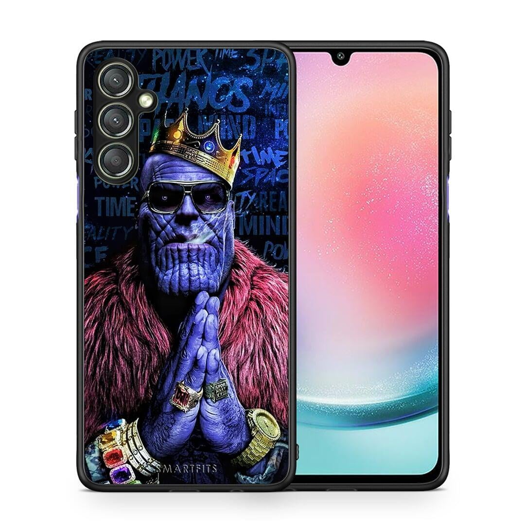 Θήκη Samsung Galaxy A24 4G PopArt Thanos από τη Smartfits με σχέδιο στο πίσω μέρος και μαύρο περίβλημα | Samsung Galaxy A24 4G PopArt Thanos Case with Colorful Back and Black Bezels