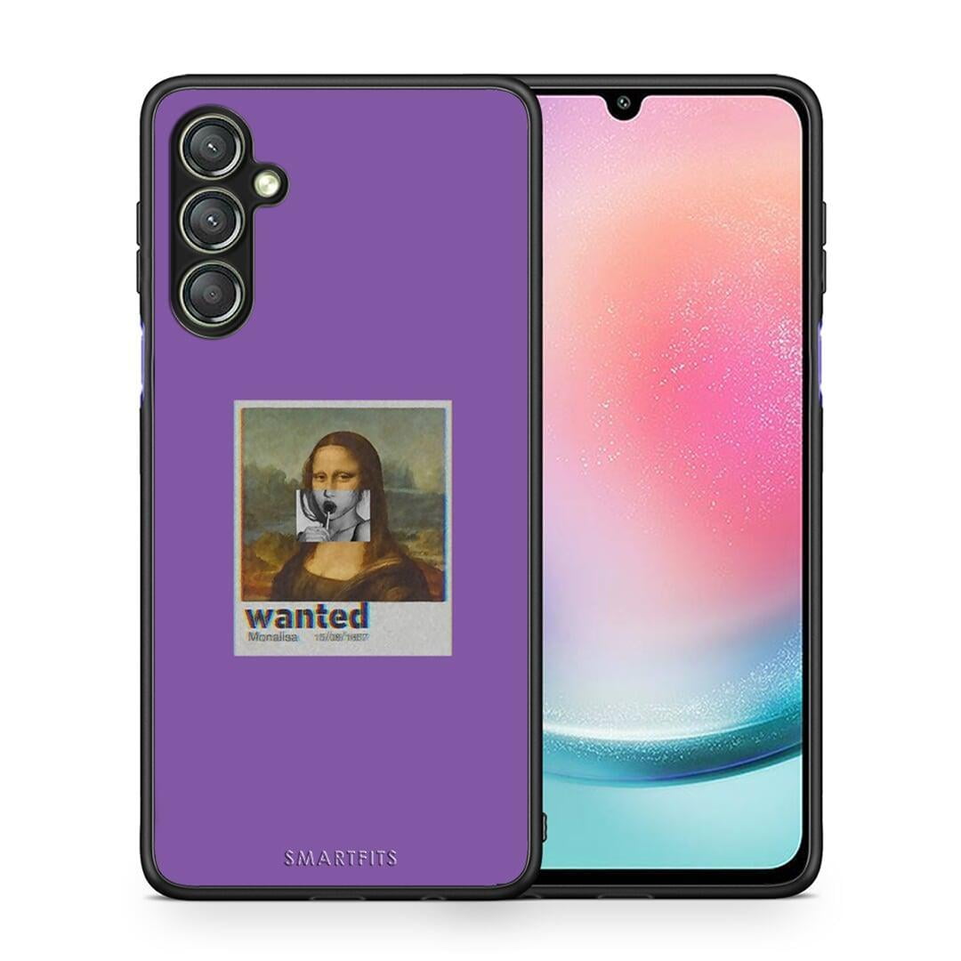 Θήκη Samsung Galaxy A24 4G Popart Monalisa από τη Smartfits με σχέδιο στο πίσω μέρος και μαύρο περίβλημα | Samsung Galaxy A24 4G Popart Monalisa Case with Colorful Back and Black Bezels