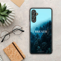 Thumbnail for Θήκη Samsung Galaxy A24 4G Quote Breath από τη Smartfits με σχέδιο στο πίσω μέρος και μαύρο περίβλημα | Samsung Galaxy A24 4G Quote Breath Case with Colorful Back and Black Bezels