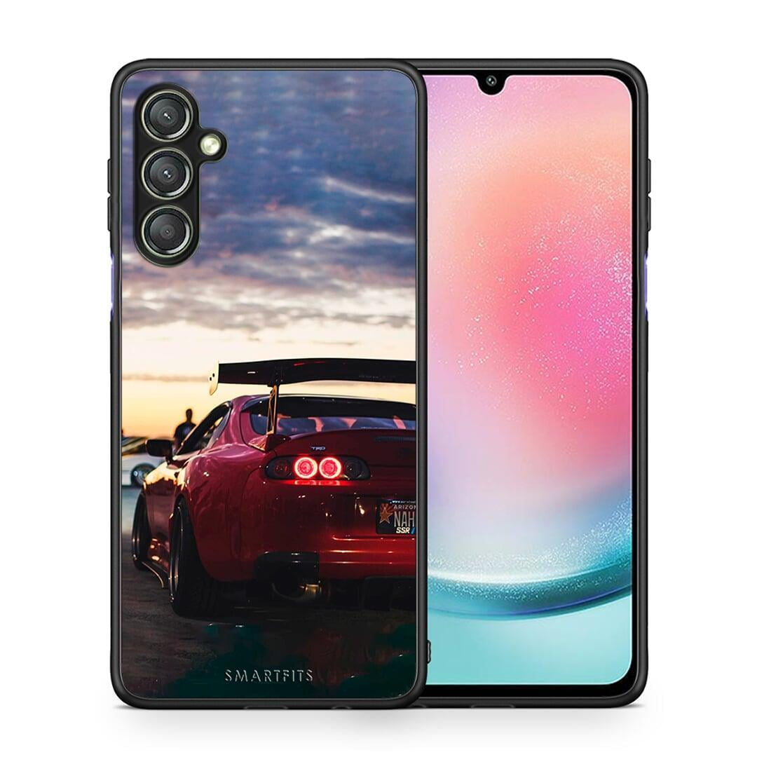 Θήκη Samsung Galaxy A24 4G Racing Supra από τη Smartfits με σχέδιο στο πίσω μέρος και μαύρο περίβλημα | Samsung Galaxy A24 4G Racing Supra Case with Colorful Back and Black Bezels