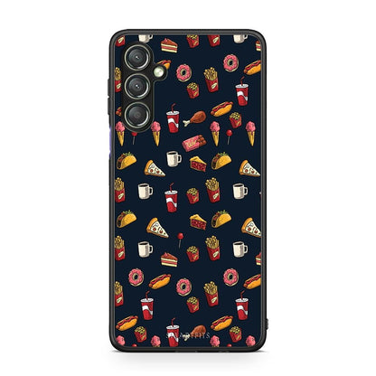 Θήκη Samsung Galaxy A24 4G Random Hungry από τη Smartfits με σχέδιο στο πίσω μέρος και μαύρο περίβλημα | Samsung Galaxy A24 4G Random Hungry Case with Colorful Back and Black Bezels