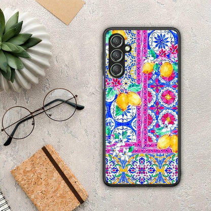 Θήκη Samsung Galaxy A24 4G Retro Spring από τη Smartfits με σχέδιο στο πίσω μέρος και μαύρο περίβλημα | Samsung Galaxy A24 4G Retro Spring Case with Colorful Back and Black Bezels