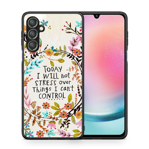 Θήκη Samsung Galaxy A24 4G Stress Over από τη Smartfits με σχέδιο στο πίσω μέρος και μαύρο περίβλημα | Samsung Galaxy A24 4G Stress Over Case with Colorful Back and Black Bezels