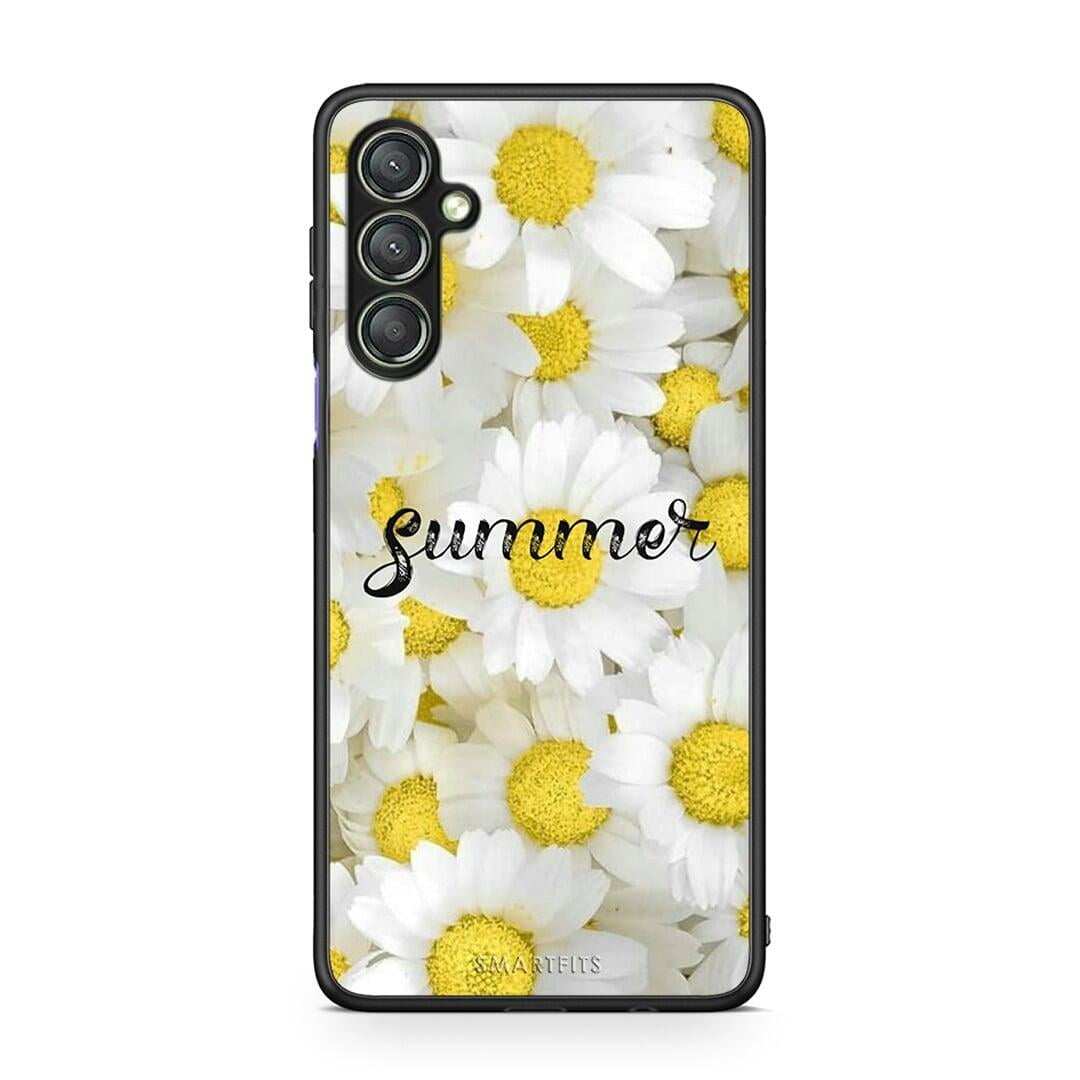 Θήκη Samsung Galaxy A24 4G Summer Daisies από τη Smartfits με σχέδιο στο πίσω μέρος και μαύρο περίβλημα | Samsung Galaxy A24 4G Summer Daisies Case with Colorful Back and Black Bezels