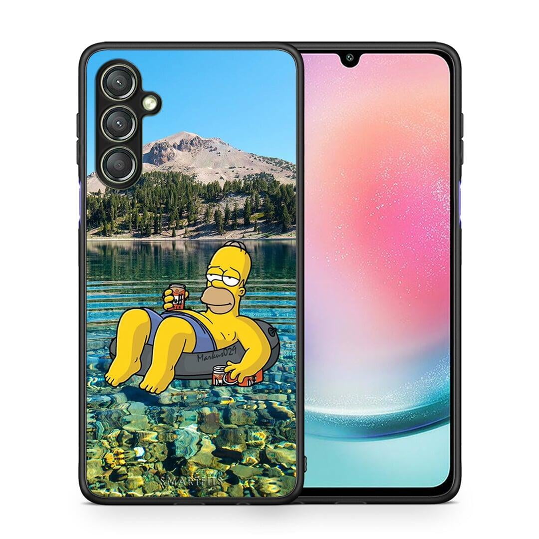 Θήκη Samsung Galaxy A24 4G Summer Happiness από τη Smartfits με σχέδιο στο πίσω μέρος και μαύρο περίβλημα | Samsung Galaxy A24 4G Summer Happiness Case with Colorful Back and Black Bezels