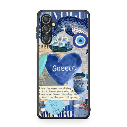 Θήκη Samsung Galaxy A24 4G Summer In Greece από τη Smartfits με σχέδιο στο πίσω μέρος και μαύρο περίβλημα | Samsung Galaxy A24 4G Summer In Greece Case with Colorful Back and Black Bezels