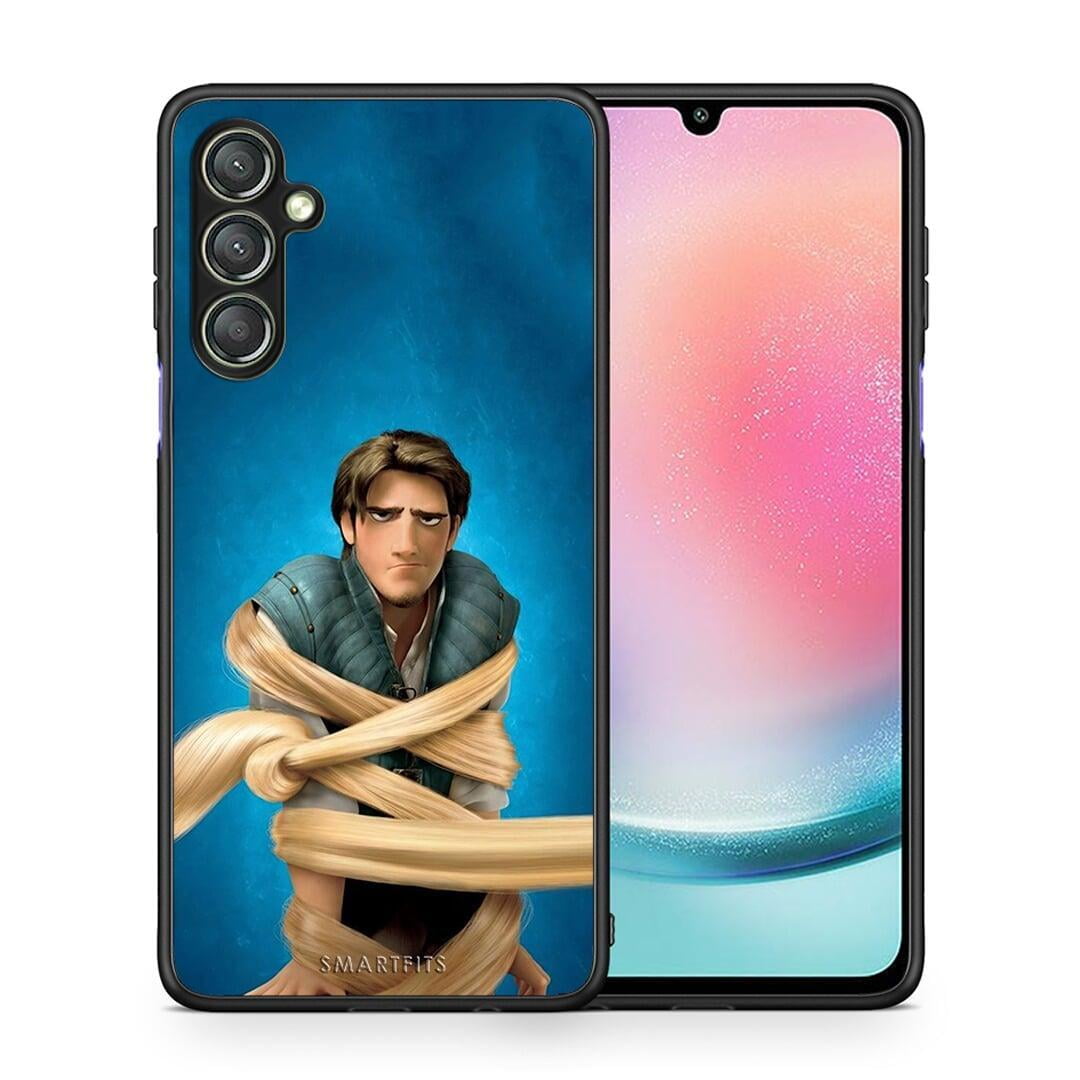 Θήκη Samsung Galaxy A24 4G Tangled 1 από τη Smartfits με σχέδιο στο πίσω μέρος και μαύρο περίβλημα | Samsung Galaxy A24 4G Tangled 1 Case with Colorful Back and Black Bezels