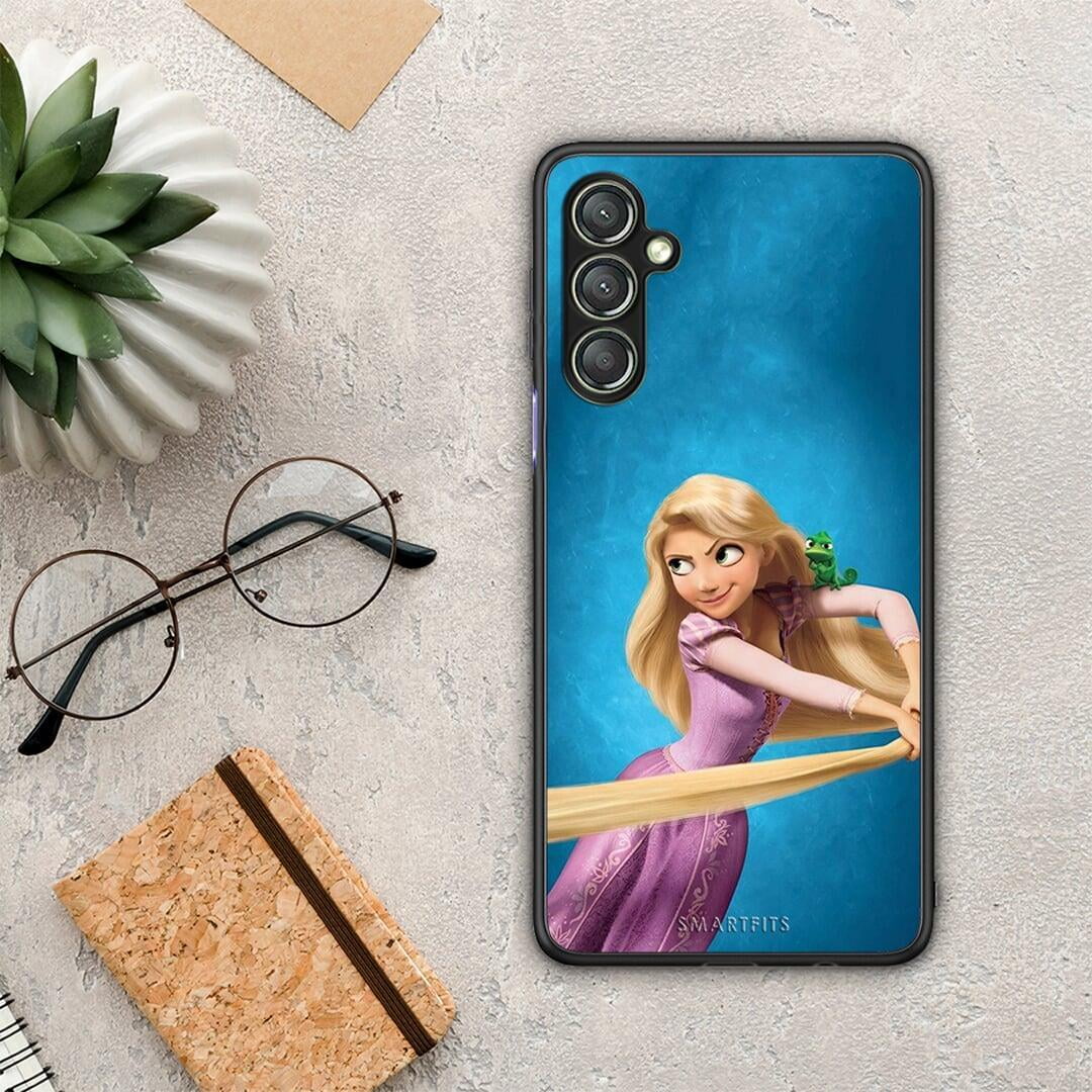 Θήκη Samsung Galaxy A24 4G Tangled 2 από τη Smartfits με σχέδιο στο πίσω μέρος και μαύρο περίβλημα | Samsung Galaxy A24 4G Tangled 2 Case with Colorful Back and Black Bezels
