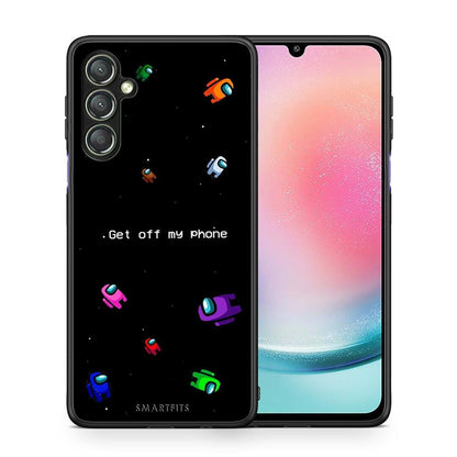Θήκη Samsung Galaxy A24 4G Text AFK από τη Smartfits με σχέδιο στο πίσω μέρος και μαύρο περίβλημα | Samsung Galaxy A24 4G Text AFK Case with Colorful Back and Black Bezels