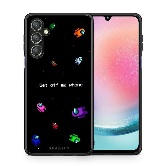 Θήκη Samsung Galaxy A24 4G Text AFK από τη Smartfits με σχέδιο στο πίσω μέρος και μαύρο περίβλημα | Samsung Galaxy A24 4G Text AFK Case with Colorful Back and Black Bezels
