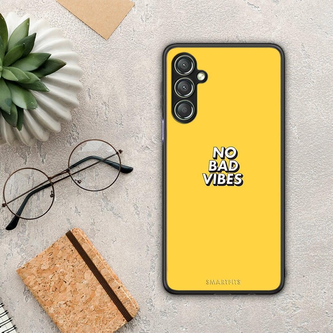 Θήκη Samsung Galaxy A24 4G Text Vibes από τη Smartfits με σχέδιο στο πίσω μέρος και μαύρο περίβλημα | Samsung Galaxy A24 4G Text Vibes Case with Colorful Back and Black Bezels