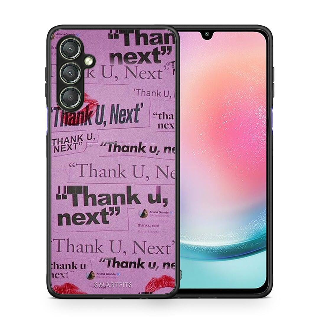 Θήκη Samsung Galaxy A24 4G Thank You Next από τη Smartfits με σχέδιο στο πίσω μέρος και μαύρο περίβλημα | Samsung Galaxy A24 4G Thank You Next Case with Colorful Back and Black Bezels