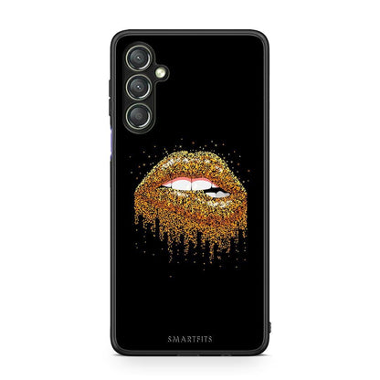 Θήκη Samsung Galaxy A24 4G Valentine Golden από τη Smartfits με σχέδιο στο πίσω μέρος και μαύρο περίβλημα | Samsung Galaxy A24 4G Valentine Golden Case with Colorful Back and Black Bezels