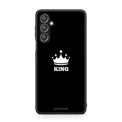 Θήκη Samsung Galaxy A24 4G Valentine King από τη Smartfits με σχέδιο στο πίσω μέρος και μαύρο περίβλημα | Samsung Galaxy A24 4G Valentine King Case with Colorful Back and Black Bezels