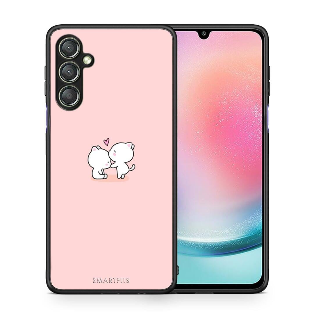 Θήκη Samsung Galaxy A24 4G Valentine Love από τη Smartfits με σχέδιο στο πίσω μέρος και μαύρο περίβλημα | Samsung Galaxy A24 4G Valentine Love Case with Colorful Back and Black Bezels