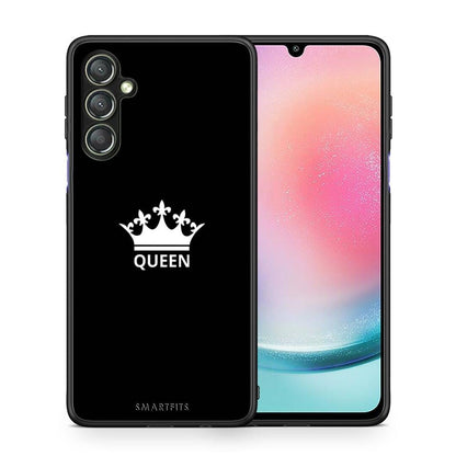 Θήκη Samsung Galaxy A24 4G Valentine Queen από τη Smartfits με σχέδιο στο πίσω μέρος και μαύρο περίβλημα | Samsung Galaxy A24 4G Valentine Queen Case with Colorful Back and Black Bezels
