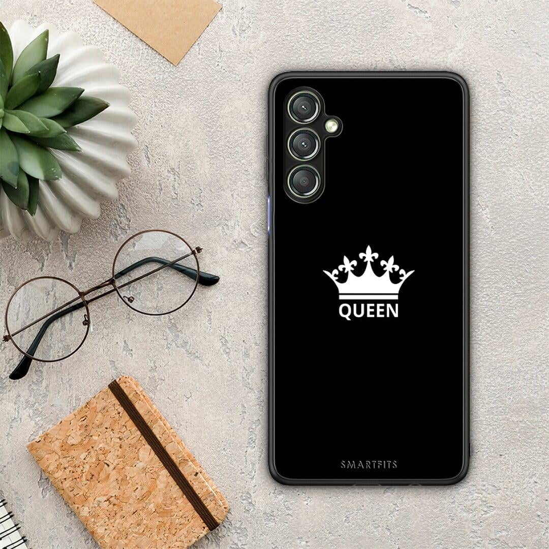 Θήκη Samsung Galaxy A24 4G Valentine Queen από τη Smartfits με σχέδιο στο πίσω μέρος και μαύρο περίβλημα | Samsung Galaxy A24 4G Valentine Queen Case with Colorful Back and Black Bezels