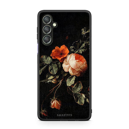Θήκη Samsung Galaxy A24 4G Vintage Roses από τη Smartfits με σχέδιο στο πίσω μέρος και μαύρο περίβλημα | Samsung Galaxy A24 4G Vintage Roses Case with Colorful Back and Black Bezels
