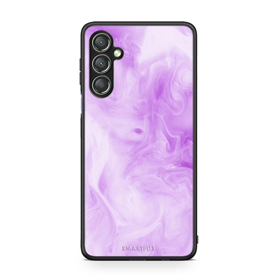 Θήκη Samsung Galaxy A24 4G Watercolor Lavender από τη Smartfits με σχέδιο στο πίσω μέρος και μαύρο περίβλημα | Samsung Galaxy A24 4G Watercolor Lavender Case with Colorful Back and Black Bezels