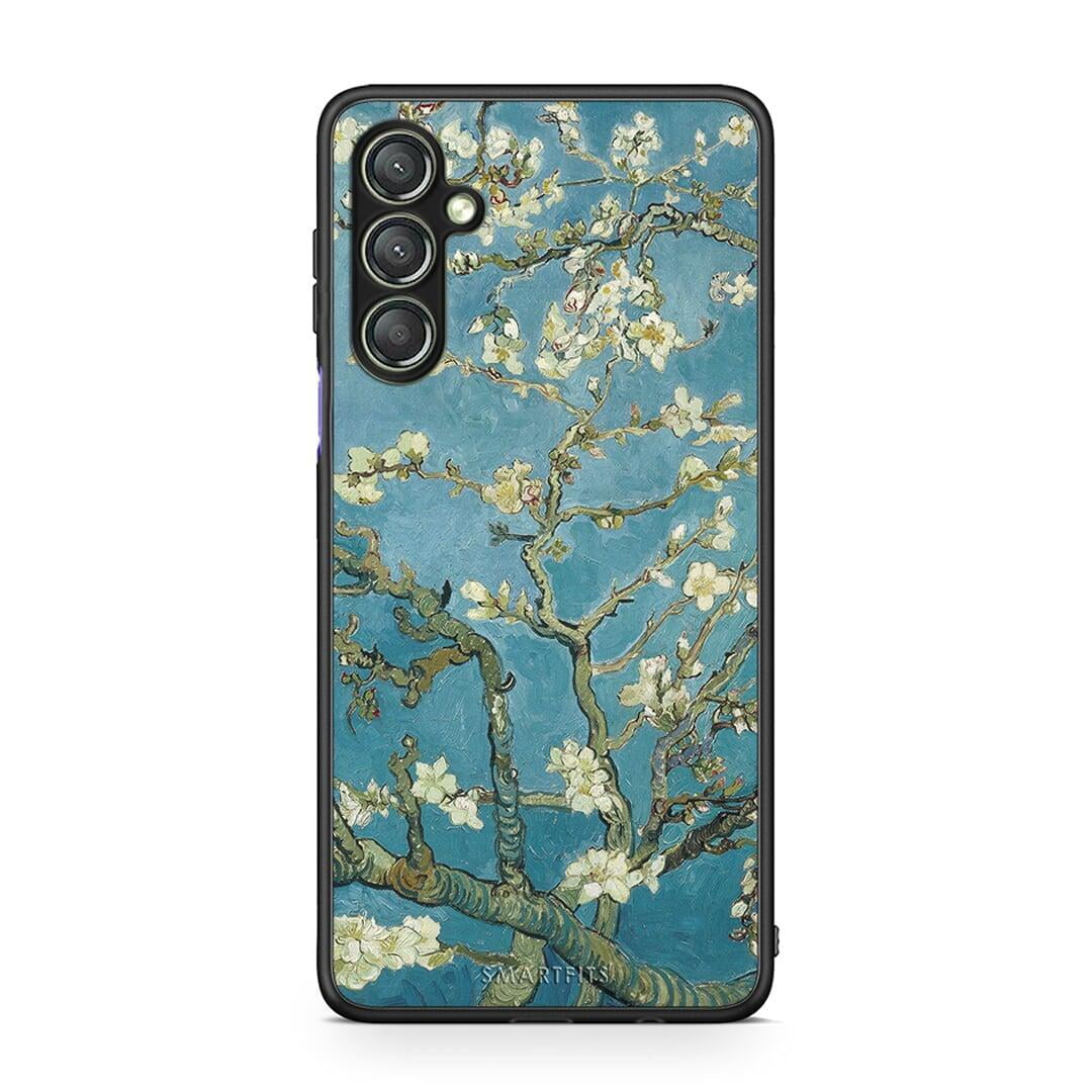 Θήκη Samsung Galaxy A24 4G White Blossoms από τη Smartfits με σχέδιο στο πίσω μέρος και μαύρο περίβλημα | Samsung Galaxy A24 4G White Blossoms Case with Colorful Back and Black Bezels