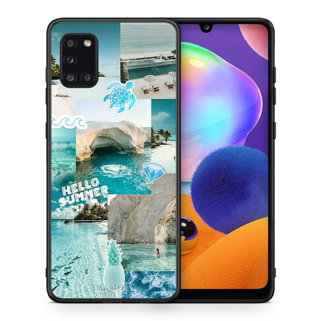 Θήκη Samsung Galaxy A31 Aesthetic Summer από τη Smartfits με σχέδιο στο πίσω μέρος και μαύρο περίβλημα | Samsung Galaxy A31 Aesthetic Summer case with colorful back and black bezels